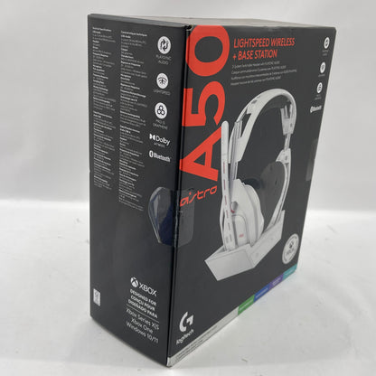 New Logitech A50 Wireless + Base Station Gaming Headset White 939-002229