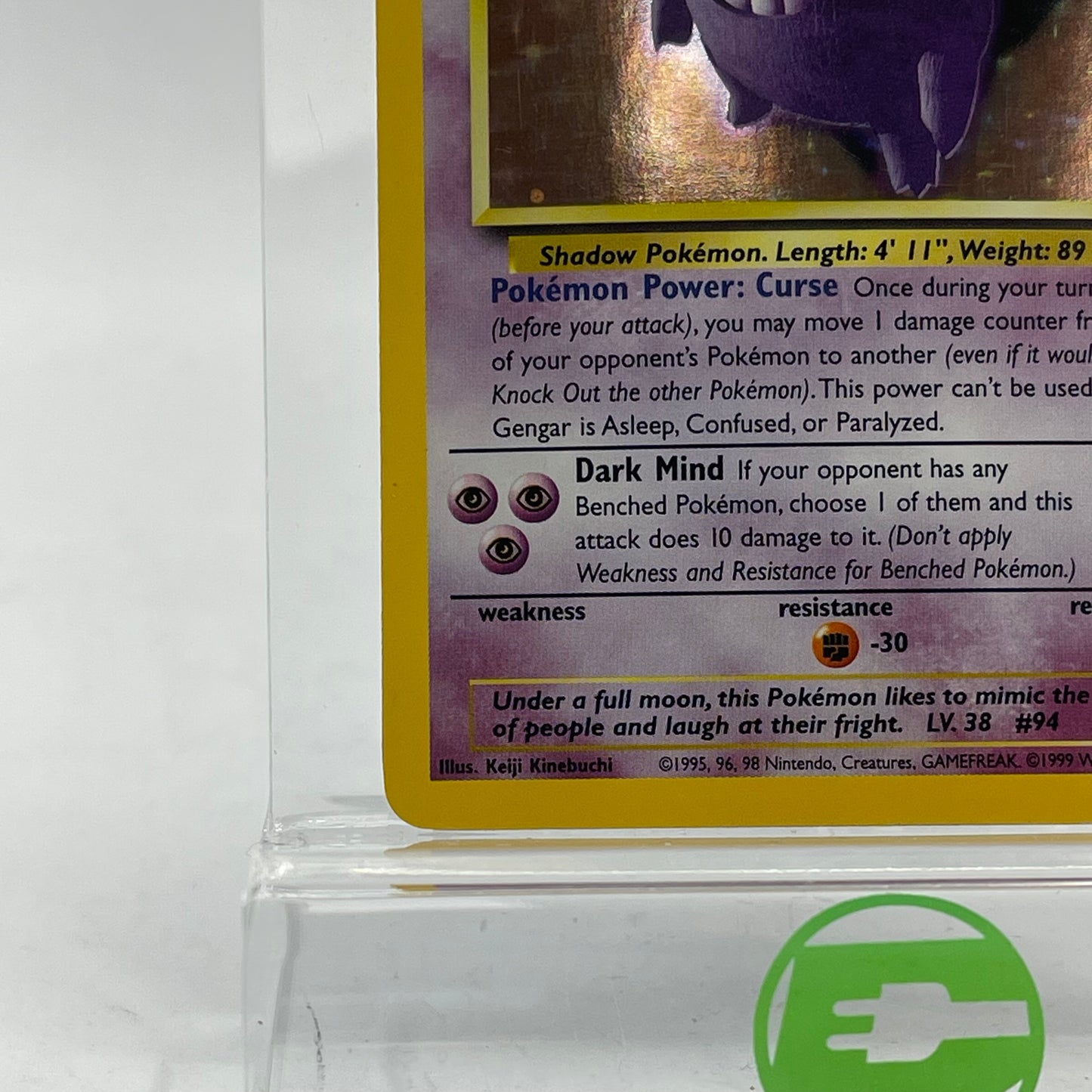 Pokémon TCG Gengar #5 Fossil Trading Card 5/62