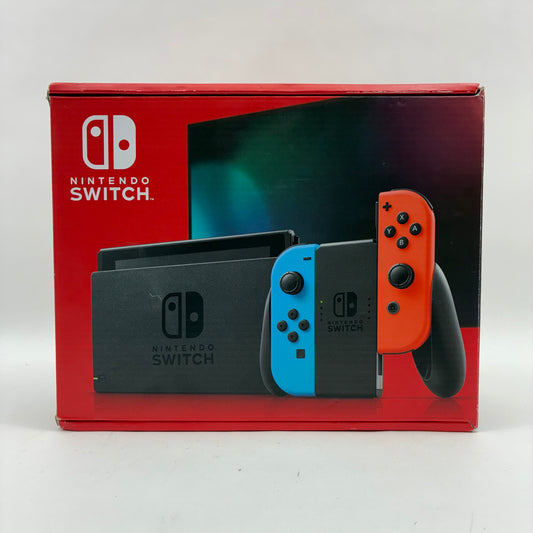 New Nintendo Switch v2 Video Game Console HAC-001(-01)  Neon Red/Neon Blue