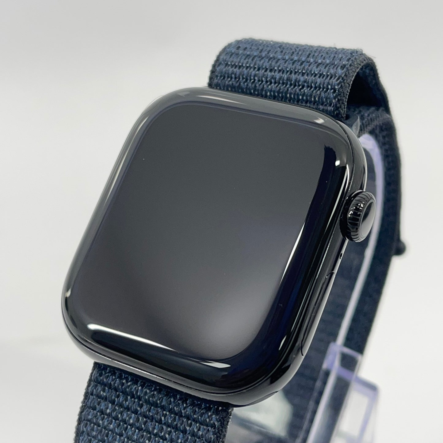 Factory Unlocked Apple Watch Series 10 46MM Jet Black Aluminum Blue Sport Loop