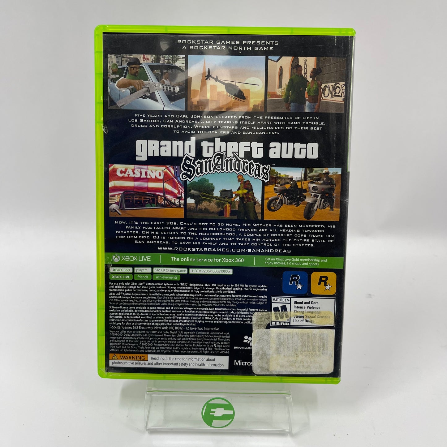 Grand Theft Auto San Andreas [Platinum Hits] (Microsoft Xbox One, 2004)