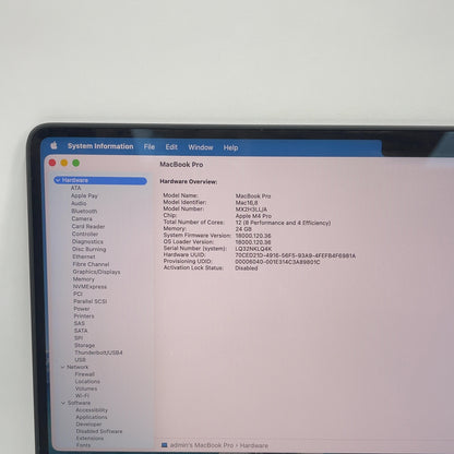 2024 Apple MacBook Pro 14" M4 Pro 16C GPU 4.5GHz 24GB RAM 512GB SSD A3401