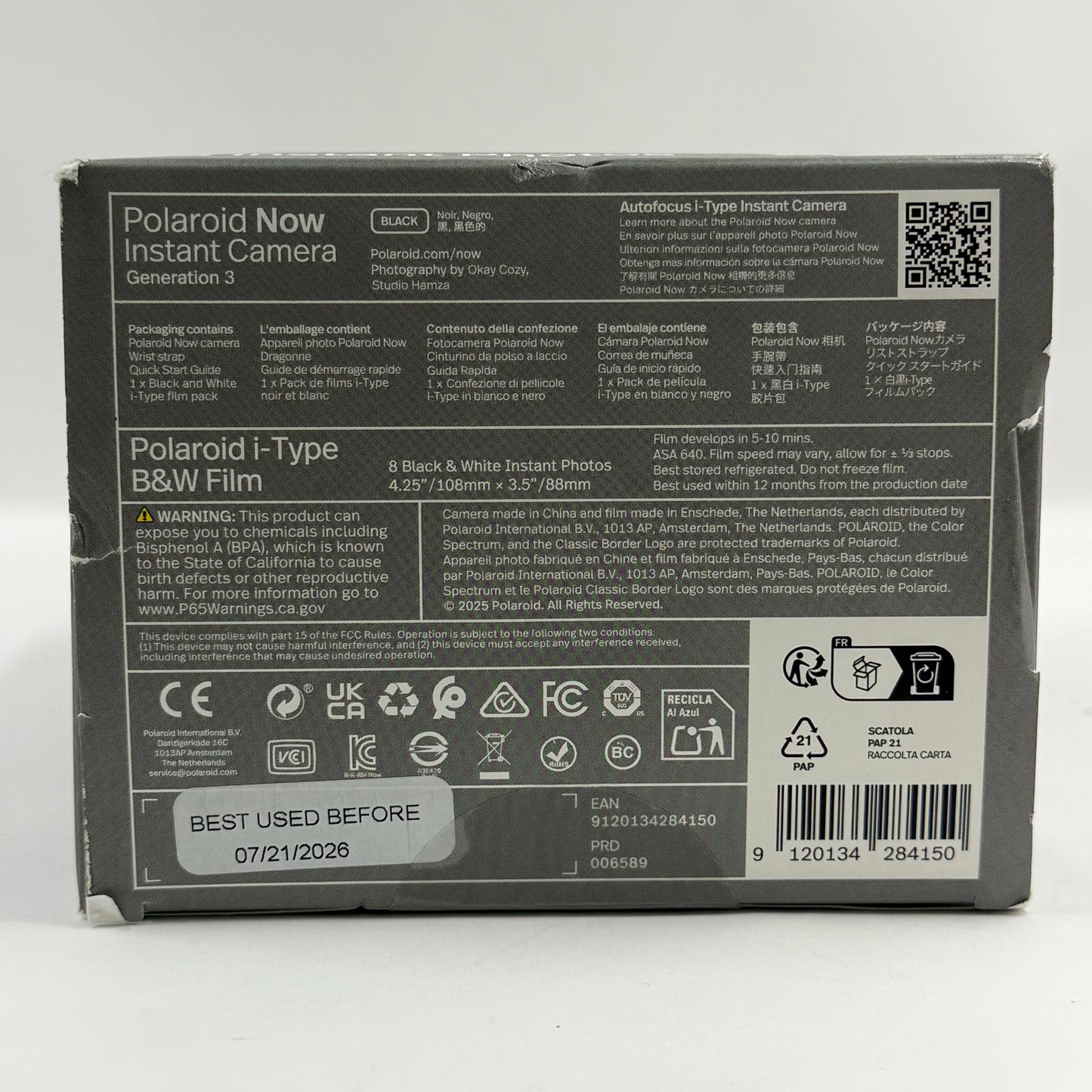 New Polaroid Now Gen 3 Instant Camera 006589