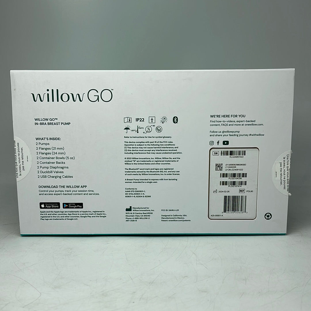 New Willow Go Wearable Breast Pump Kit PDL60
