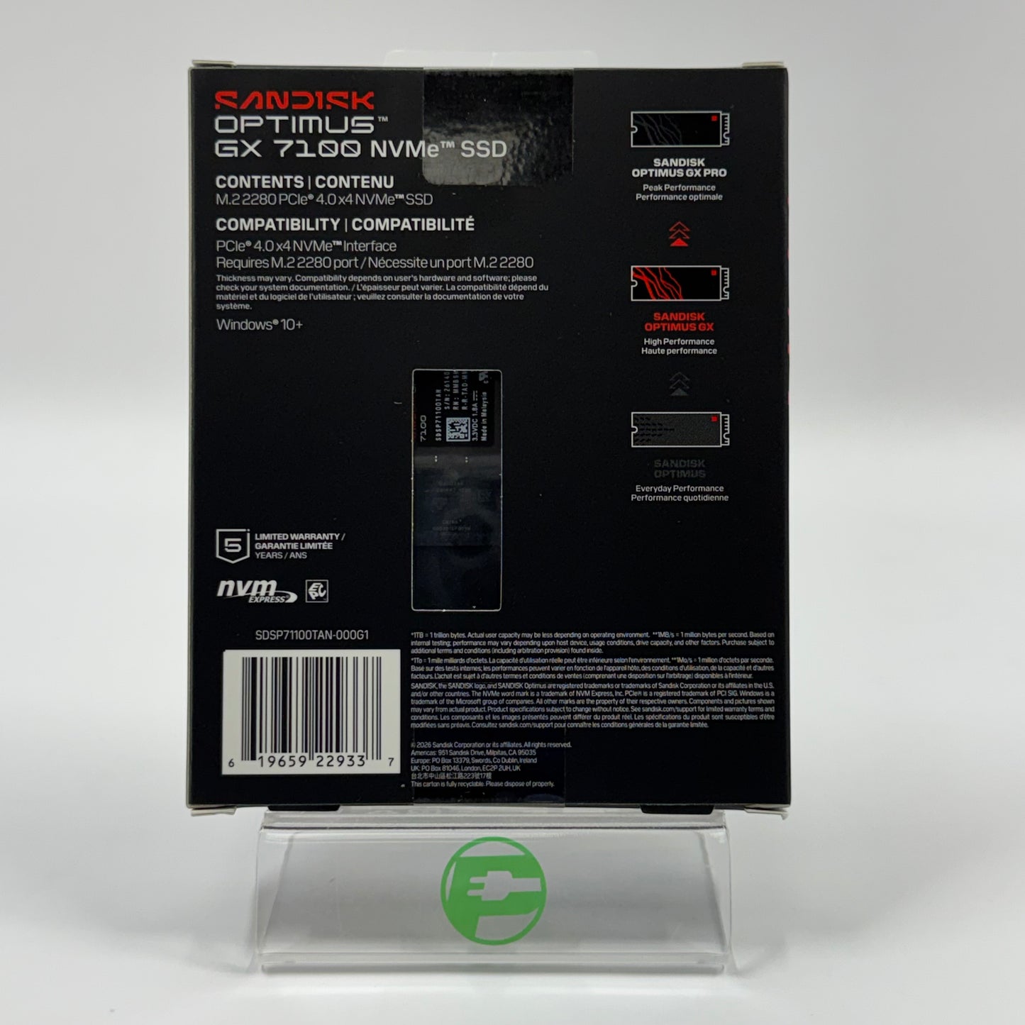 New Sandisk Optimus GX 7100 1TB SSD SDSP71100TAN-000G1