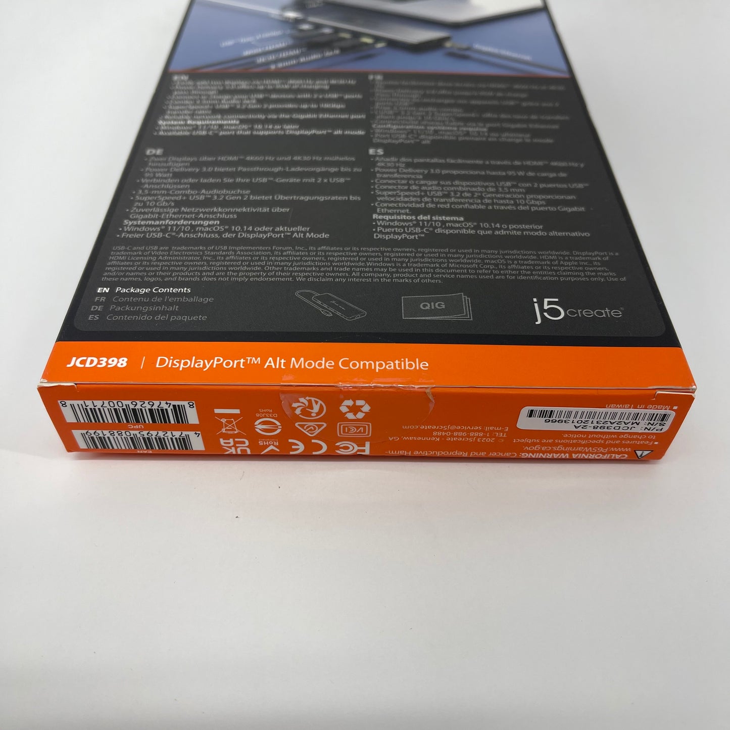New J5Create USB-C Dual 4K HDMI 10Gbps Mini Dock JCD398