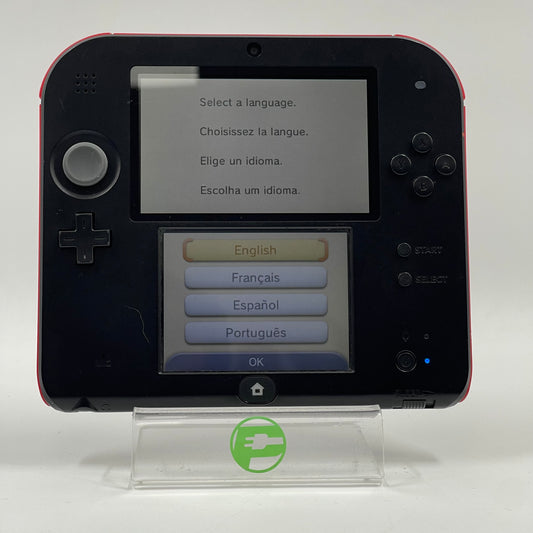 Nintendo 2DS Handheld Game Console Only FTR-001 Black/Red