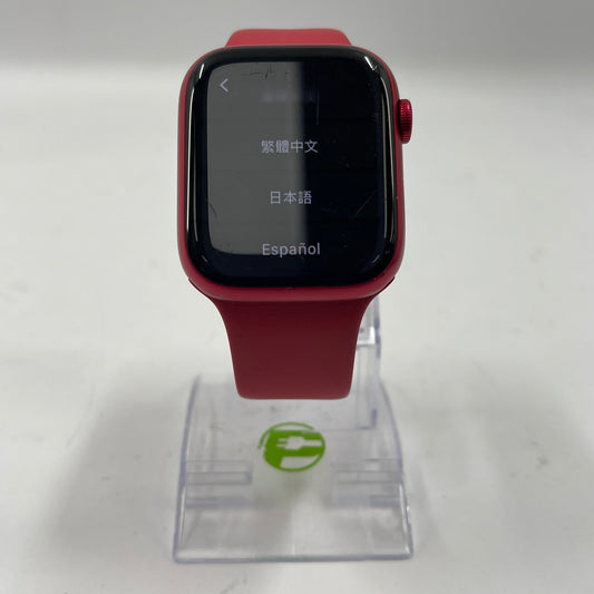 GPS Only Apple Watch Series 9 45MM Product Red Aluminum Red Sport Band A2980