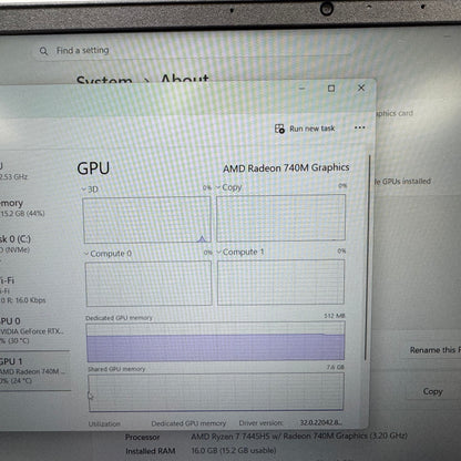 HP Victus 15-FB3093DX 15.6" Ryzen 7 7445HS 16GB RAM 512GB SSD GeForce RTX 4050