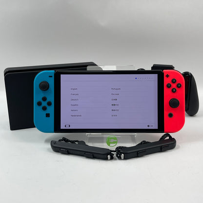 Nintendo Switch OLED Video Game Console HEG-001 Red/Blue