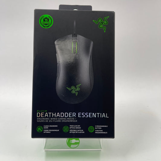 New Razer Deathadder Essential Ergonomic Wired Gaming Mouse RZ01-03850100-R3U1