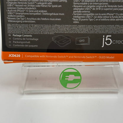 New J5Create JCD620 Mini Docking Station Compatible With Nintendo Switch OLED