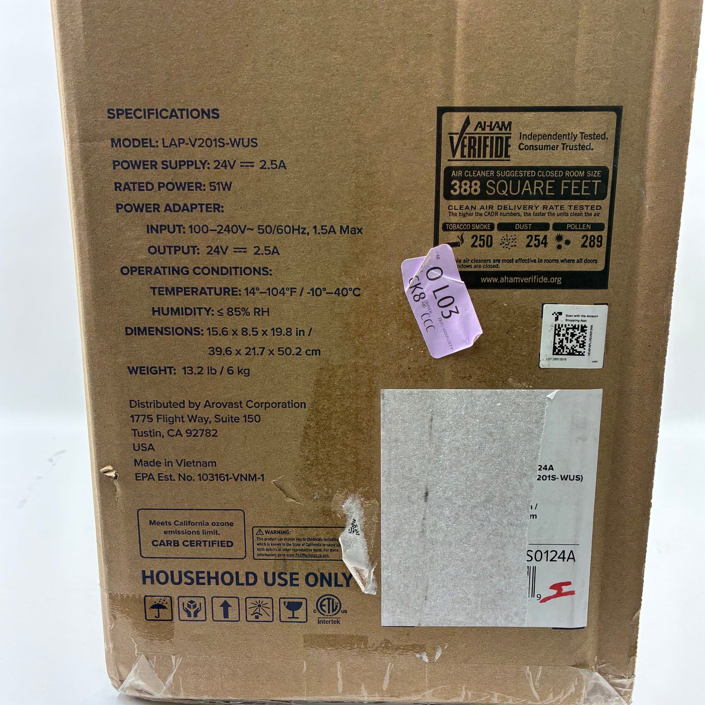 New LEVOIT Vital 200S-P Air Purifier HEAPAPLVSUS0124