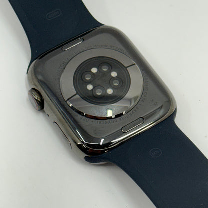 Unlocked Apple Watch Series 8 45MM Graphite Stainless Steel Midnight MNW23LL/A