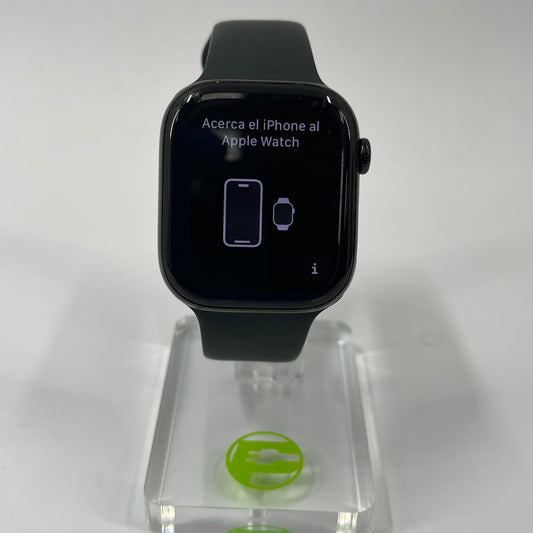 Unlocked Apple Watch Series 10 46MM Black Aluminum Black Sport Band MWY43LW/A
