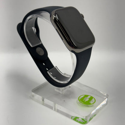 Unlocked Apple Watch Series 8 45MM Graphite Stainless Steel Midnight MNW23LL/A