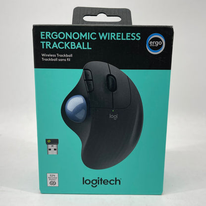 New Logitech Ergonomic Wireless Trackball Mouse 910-006610