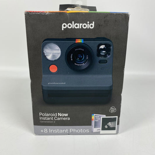 New Polaroid Now Instant Camera Generation 2 + 8 Photos Bundle Black PRD006284