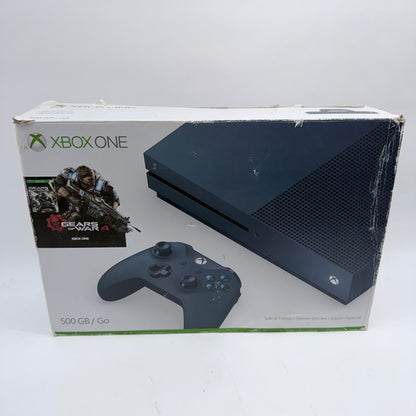 Microsoft Xbox One S 500GB Console System Gears of War 4 Special Edition Blue