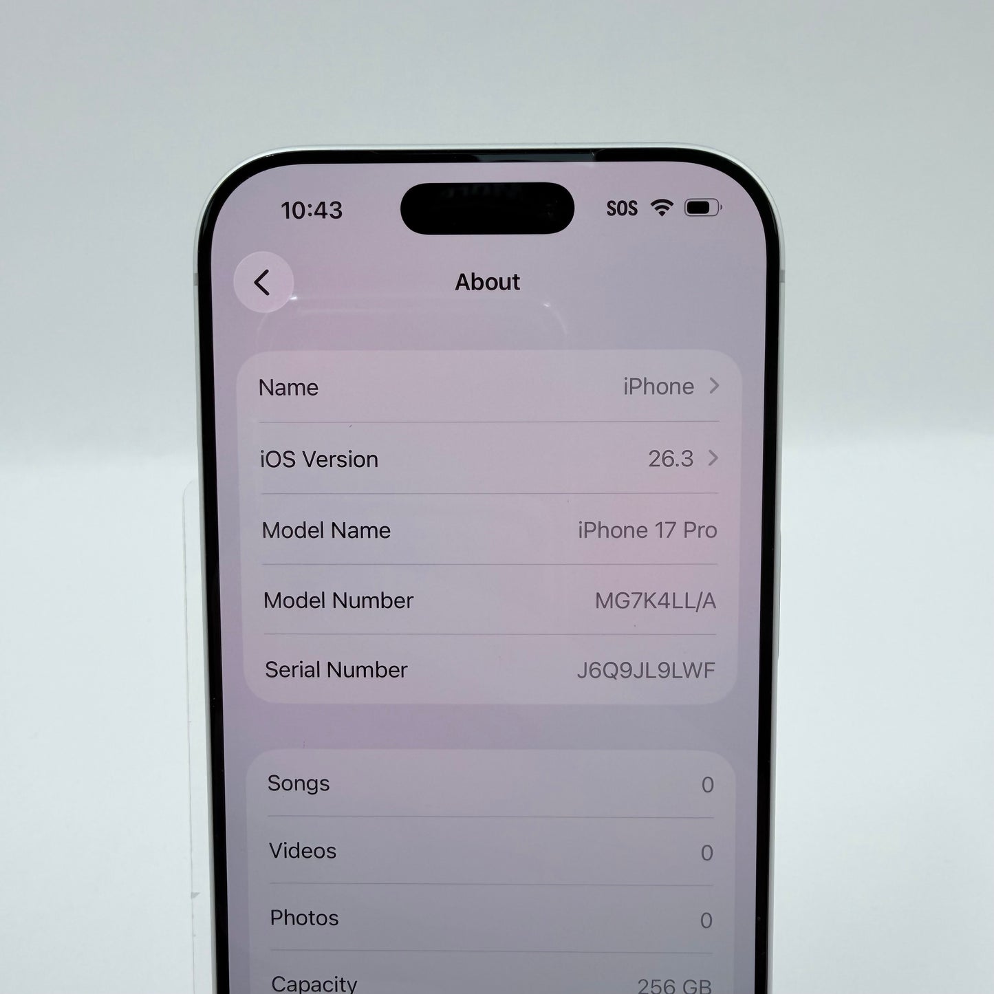 Factory Unlocked Apple iPhone 17 Pro 256GB Silver MG7K4LL/A