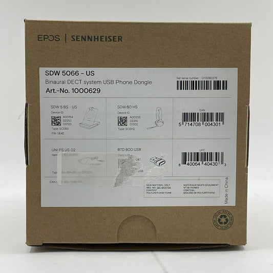 New EPOS Sennheiser Impact Binaural DECT Wireless Headset SDW 5066-US