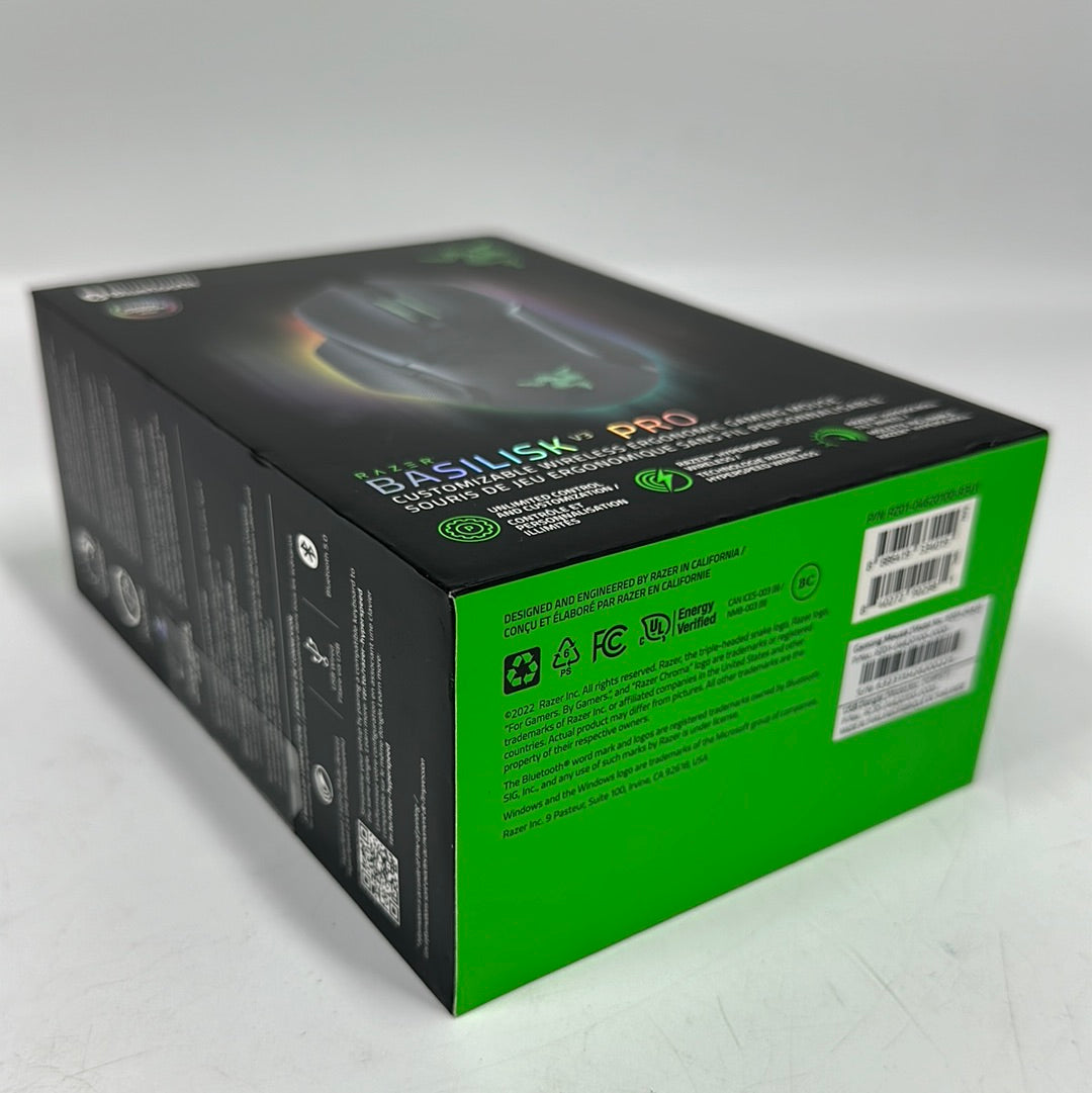 New Razer Basilisk V3 Pro Customizable Wireless Gaming Mouse Black RZ01-0462