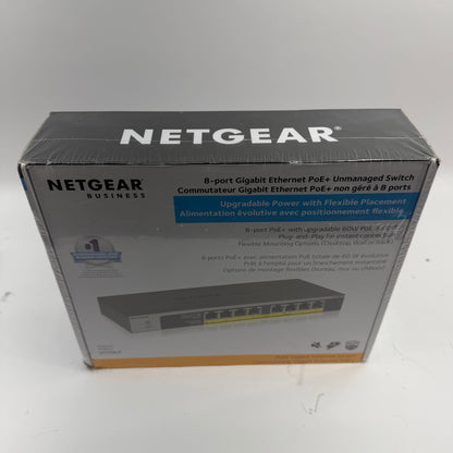 New Netgear 8-Port Gigabit Ethernet  Unmanaged PoE Switch GS108LP