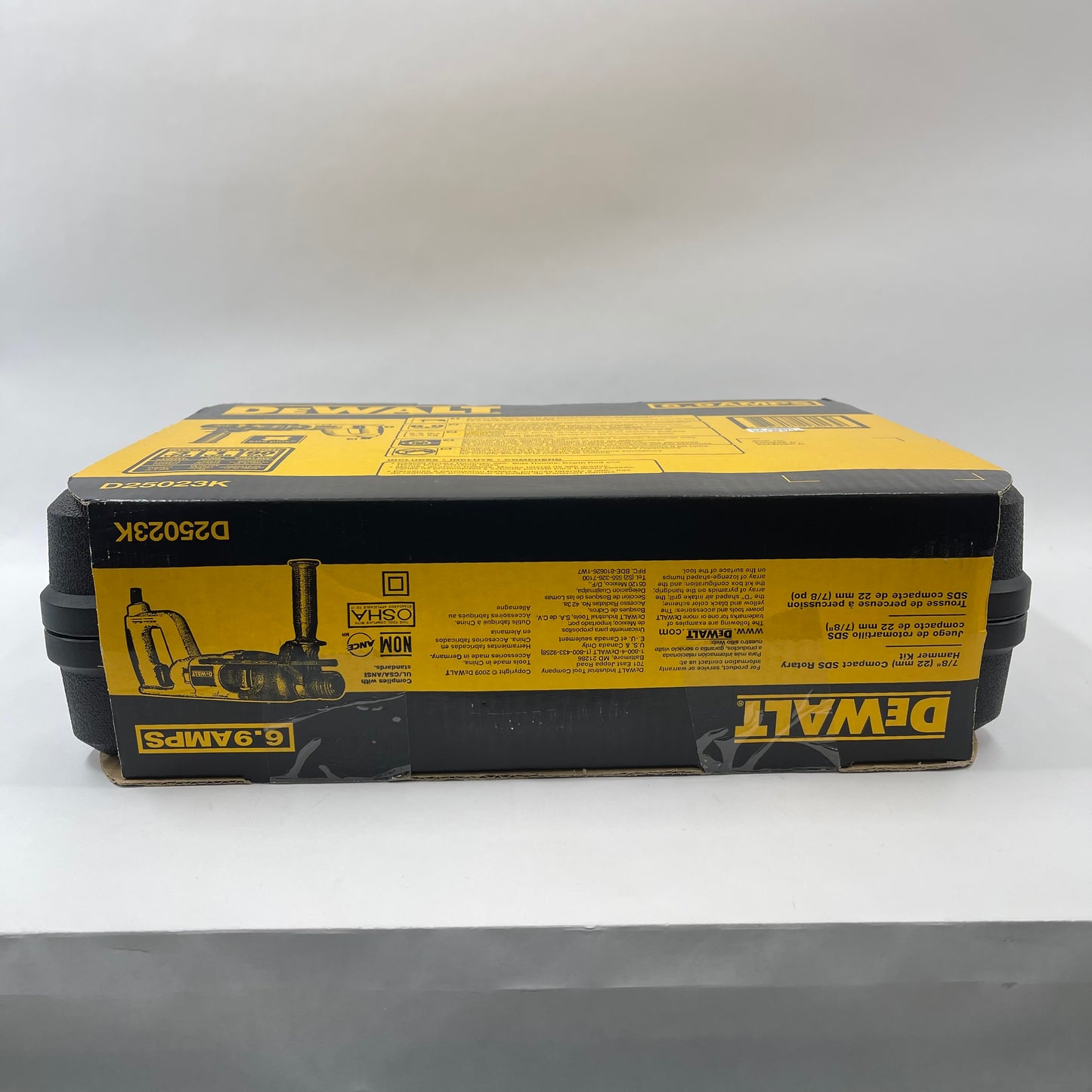 New DeWalt D25023K 120V 7/8" (22mm) Compact SDS Rotary Hammer Kit