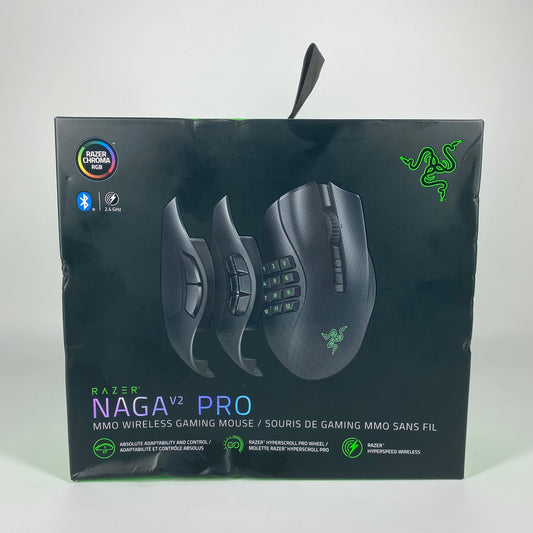 New Razer Naga V2 Pro MMO Wireless Gaming Mouse RZ01-04400100-R3U1