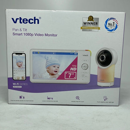 New Vtech 7" Smart Wi-Fi Remote Access 1080p Pan & Tilt Video Baby Monitor