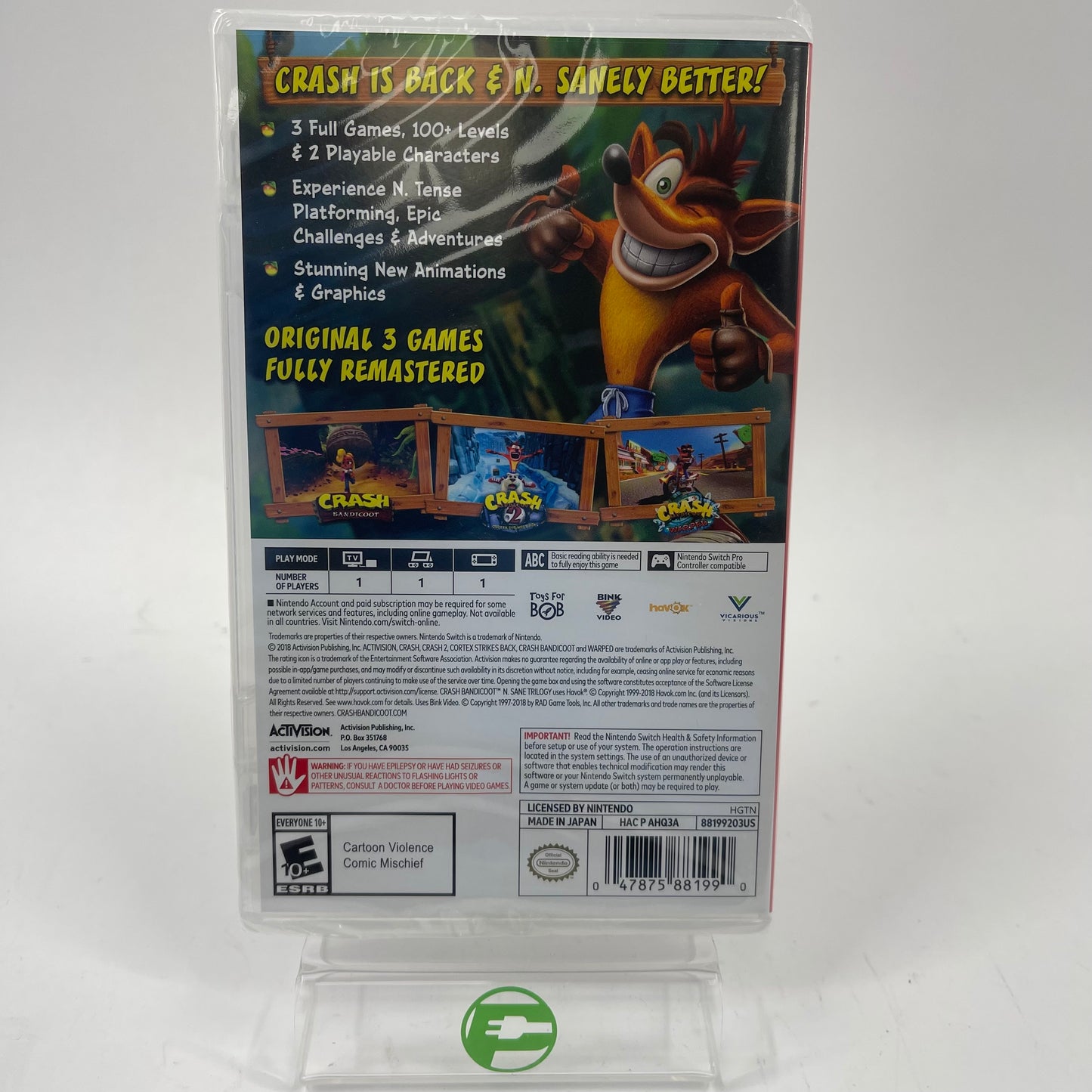 New Crash Bandicoot N. Sane Trilogy (Nintendo Switch, 2018)