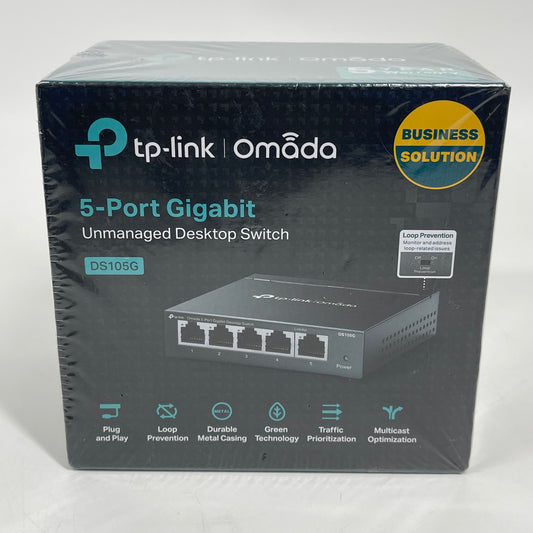 New TP-Link  DS105G Omada 5-Port Gigabit Unmanaged Desktop Switch 0130600246