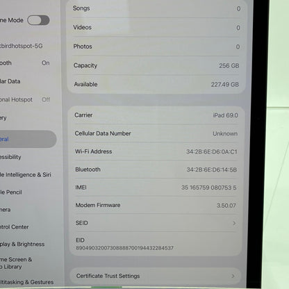 WiFi Only Apple iPad Air 11" M4 256GB Space Black MVW13LL/A