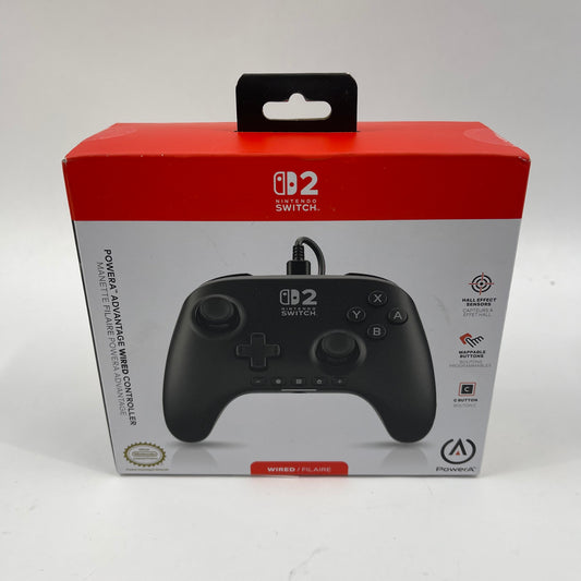 New PowerA Advantage Wired Controller Black NSGP0523-01V For Switch 2