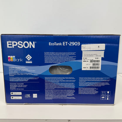 New Epson EcoTank 2903 Wireless Printer ET-2903