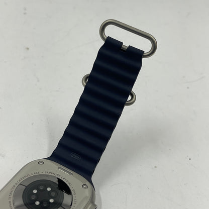 Unlocked Apple Watch Ultra 2 49MM Natural Titanium Blue Ocean Band A2986