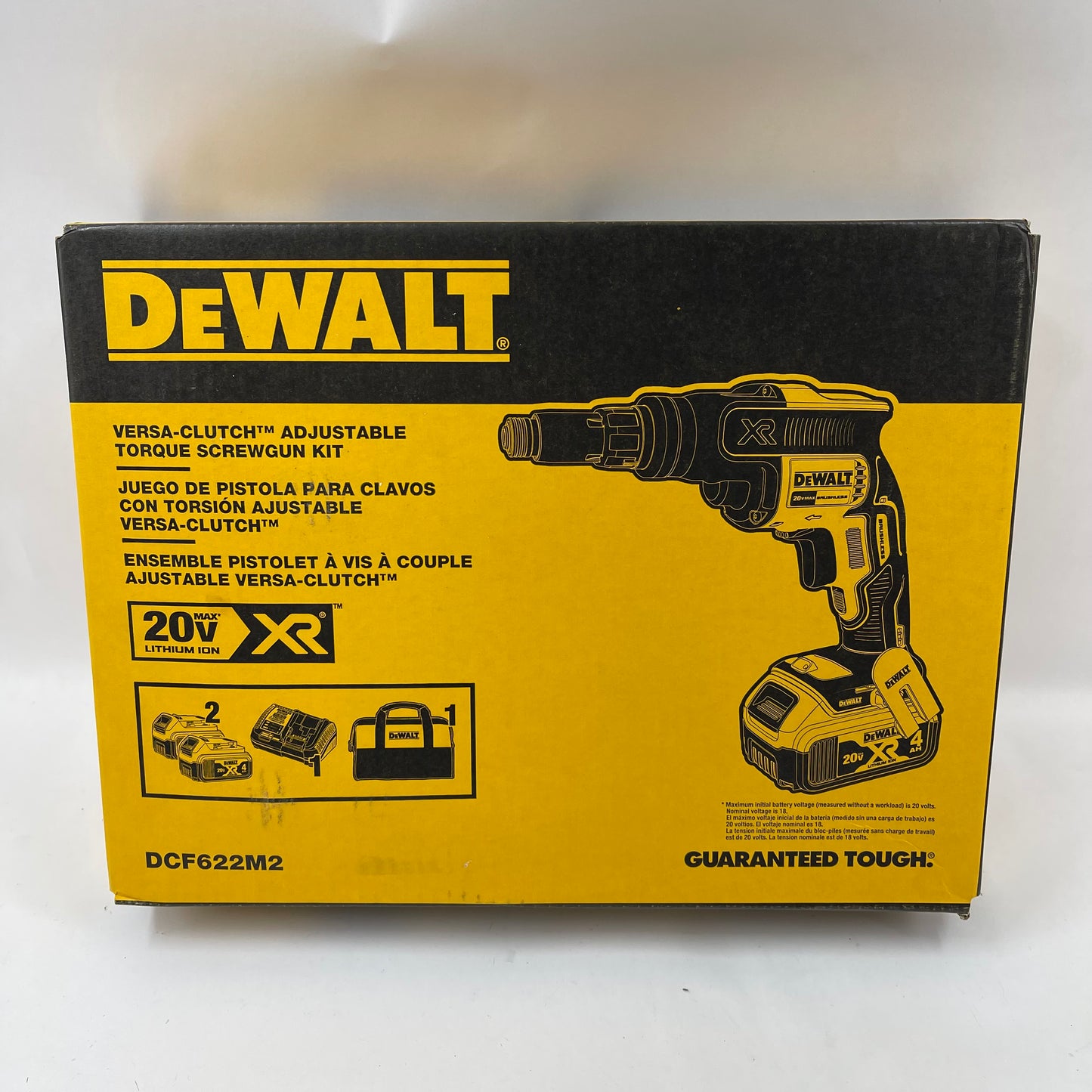New DeWalt DCF622M2 20V Adjustable Torque Screwgun Kit