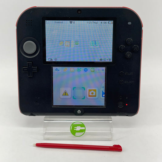 Nintendo 2DS Handheld Game Console FTR-001 Black/Red