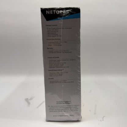New Netgear 8-Port Gigabit Ethernet  Unmanaged PoE Switch GS108LP