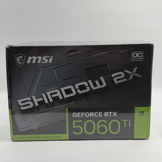 New MSI GeForce RTX 5060 Ti SHADOW 2X OC 8GB GDDR7 Graphics Card 602-V536-023