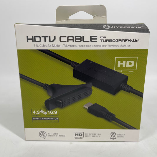 New  Hyperkin 7" HDTV Cable For TurboGrafx-16 HDMI Adapter M07410