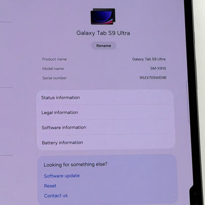 WiFi Only Samsung Galaxy Tab S9 Ultra 14.6" 256GB Graphite SM-X910
