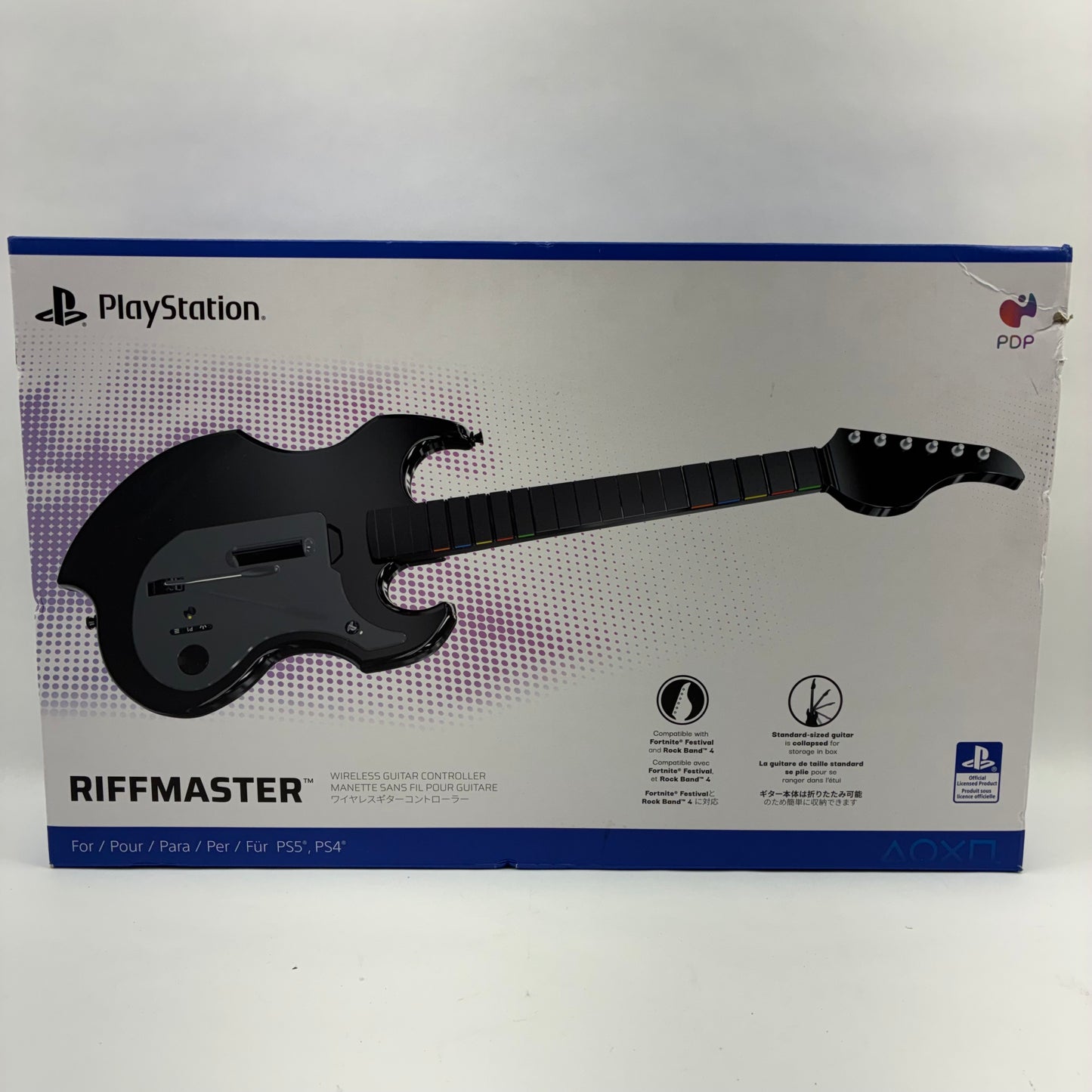 New PDP Riffmaster Black 052-024-BK Wireless Gaming Controller PS4 PS5