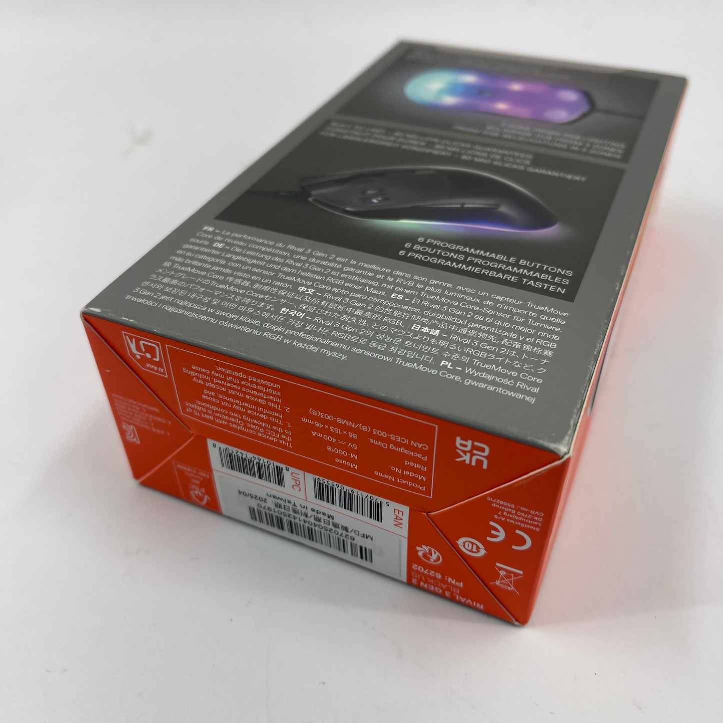 New SteelSeries Rival 3 Gen 2 Wired Optical Gaming Mouse 62702
