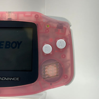 Nintendo Game Boy Advance Handheld Game Console Only AGB-001 Clear Pink Fuschia