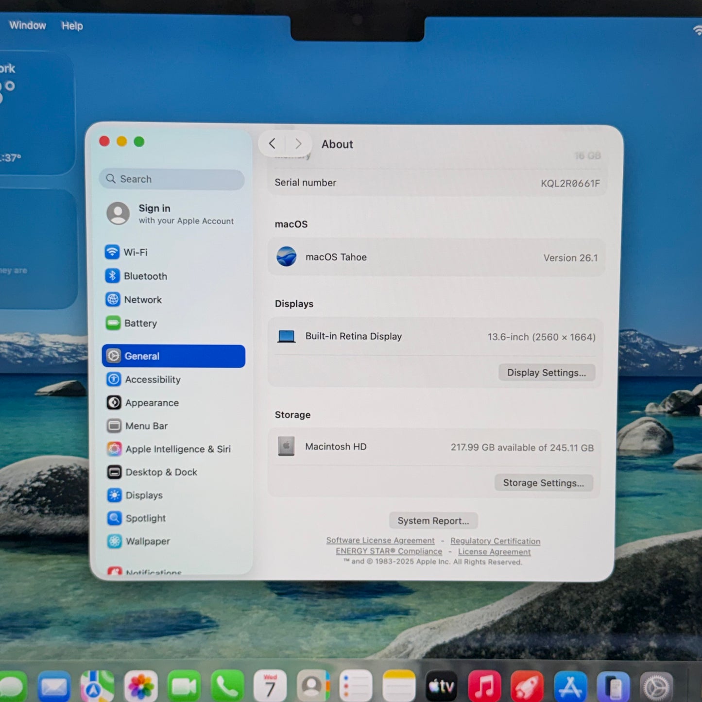 2025 Apple MacBook Air 13.6" M4 8C GPU 4.5GHz 16GB RAM 256GB SSD A3240