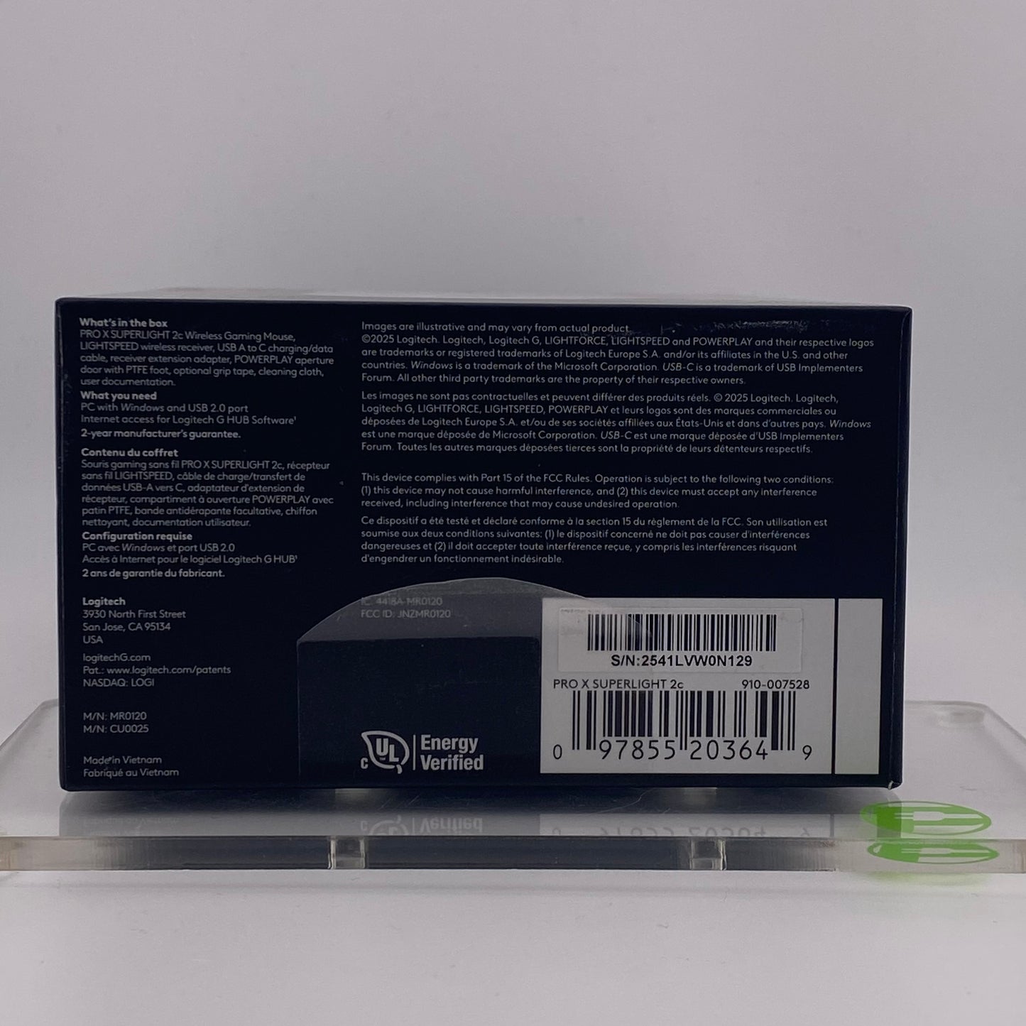 New Logitech Pro X SUPERLIGHT 2c White 910-007528 Wireless Gaming Mouse