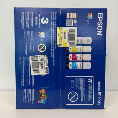 New Epson EcoTank 2903 Wireless Printer ET-2903