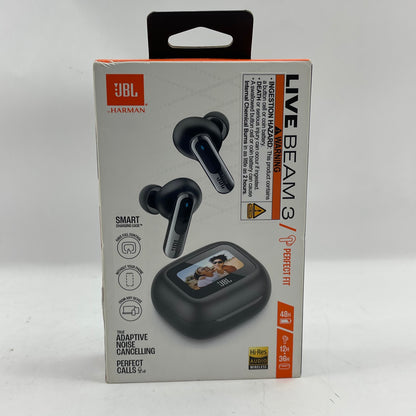 New JBL Live Beam 3 Wireless Earbuds JBLLIVEBEAM3BLKAM