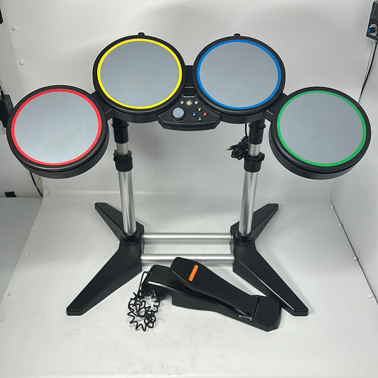 Xbox 360 Rock Band Wired Drum Set With Pedal & Stand No Dongle 822149